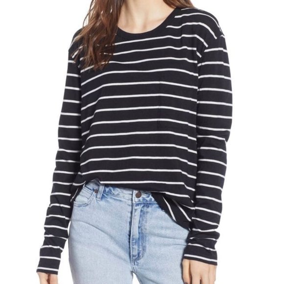 bp Tops - bp Nordstrom top black/white long sleeve, NWOT, XS